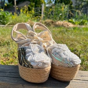 Handmade platforms sandals
